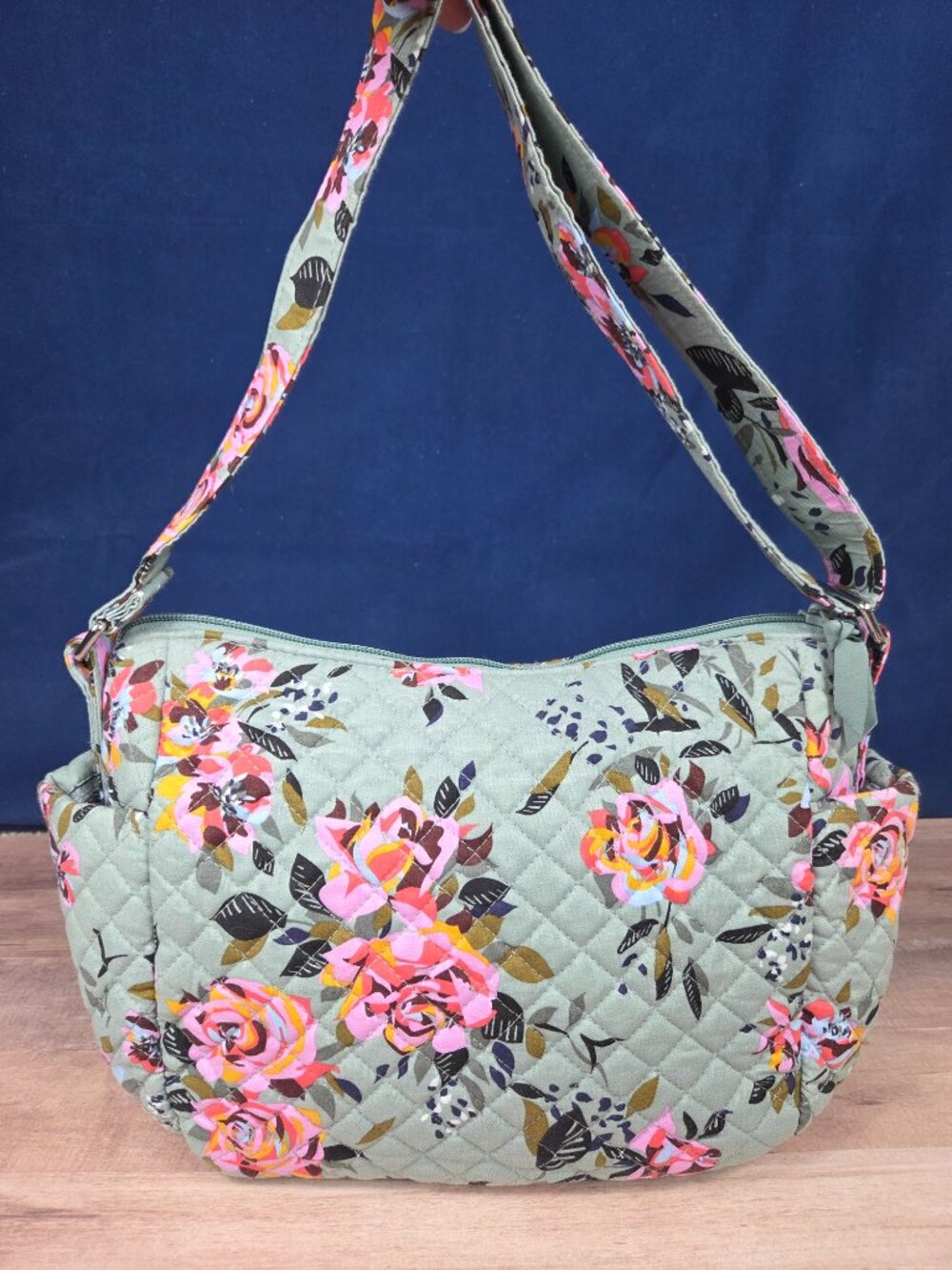 Vera Bradley Rosy Outlook Bucket Crossbody Bag